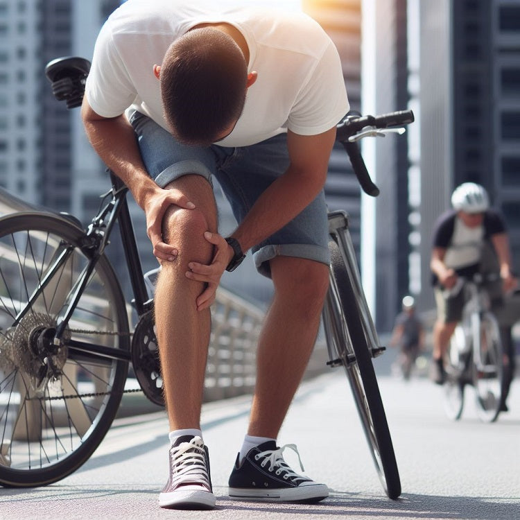 Dolor de rodillas en bicicleta