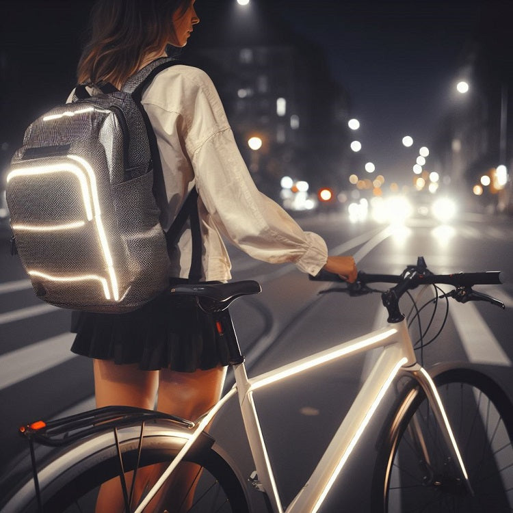 Mochila reflectante para bicicleta