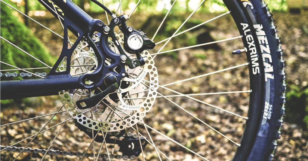 Bicicleta con frenos de disco